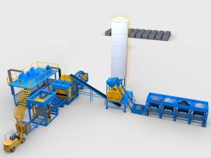 Yarı avtomatik beton blok istehsal edən maşın
